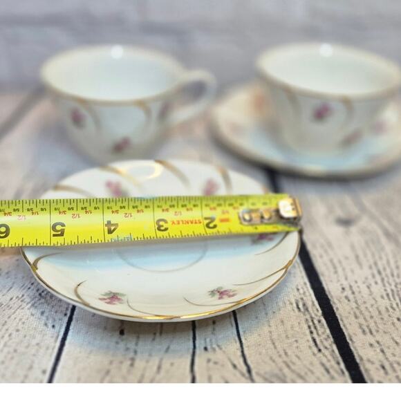 Vintage Set of 2Teacups and 2 Saucers by Grantcrest China - Picture 3 of 5